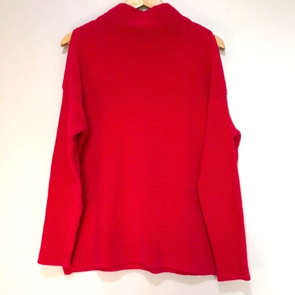 French Connection COLD SHOULDER MOZART RIBBED JUMPER sweater M - Picture 6 of 10